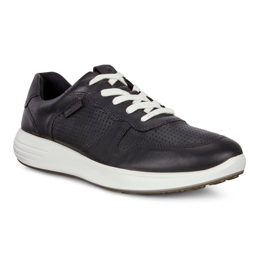 Tenis Hombre - ECCO Soft 7 Runner Lace-Ups - Negros - QGS312954